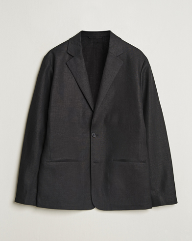 NN07 Timo Linen Blazer Black – Svart