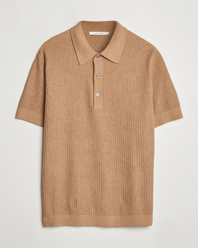 Herr | A Day's March | A Day's March | Aspen Structure Short Sleeve Polo Camel