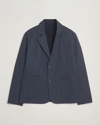 A Day's March Mace Unconstructed Blazer Navy – Blå