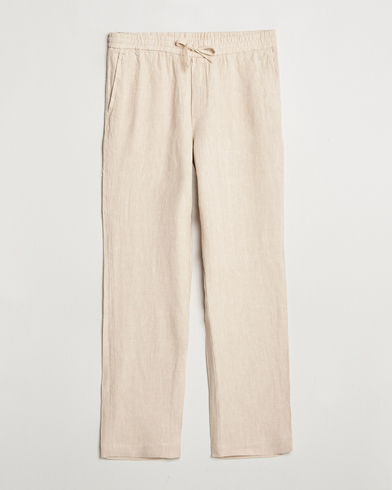 Herr | Kläder | A Day's March | Tamiat Drawstring Linen Trousers Oyster
