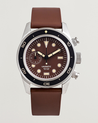 UNIMATIC U3 Heritage Chronograph Diver Dark Brown – Brun