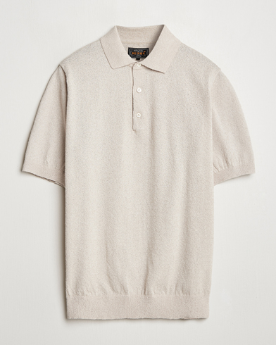 Herr | BEAMS PLUS | BEAMS PLUS | Short Sleeve Boucle Polo Beige