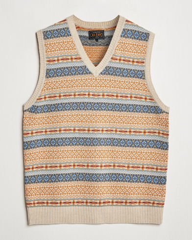 Herr | BEAMS PLUS | BEAMS PLUS | Fairisle Vest Beige