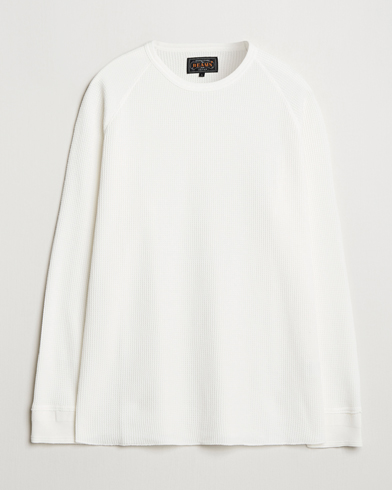 Herr | BEAMS PLUS | BEAMS PLUS | Thermal Knit Crewneck White