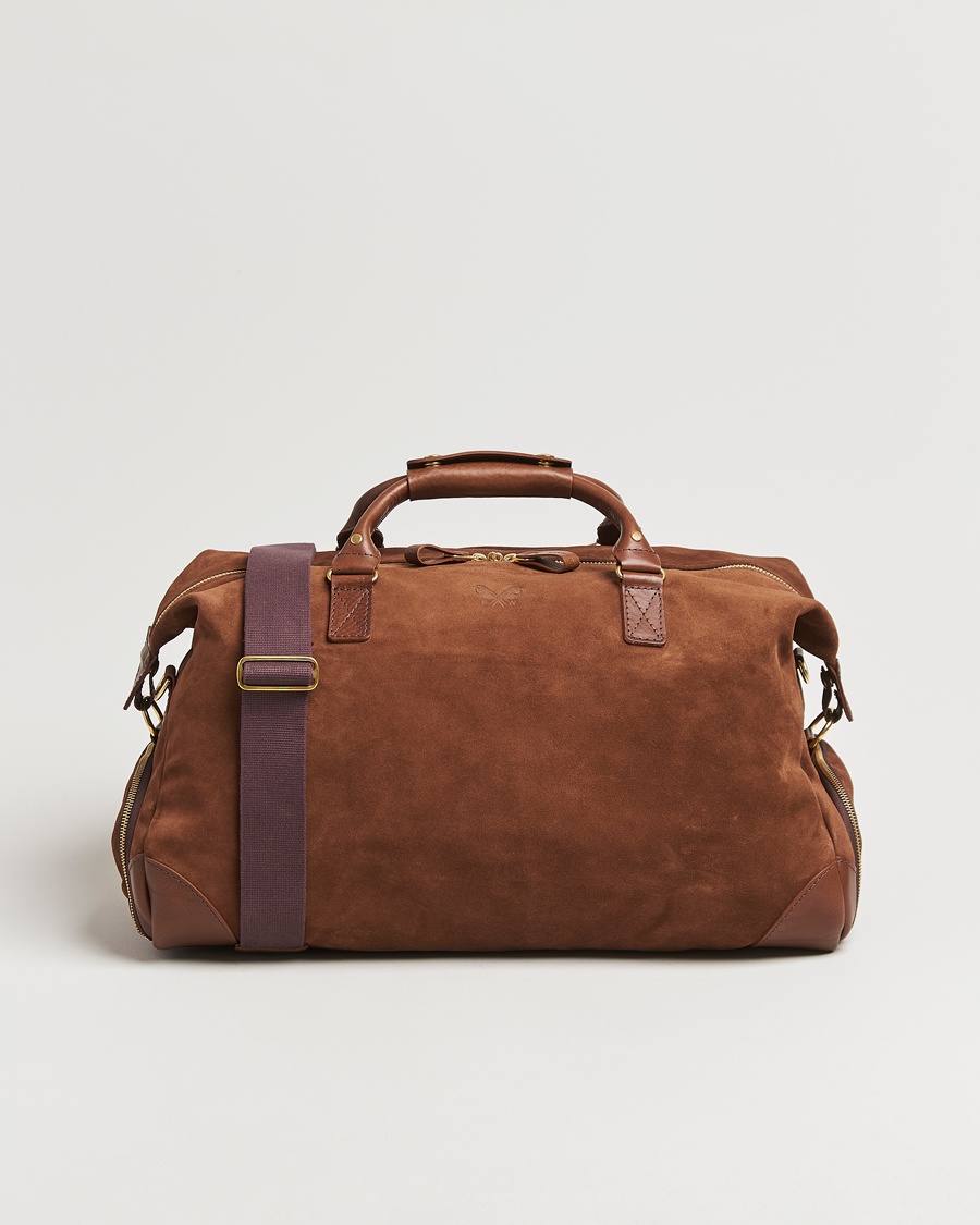 Herr | Weekendbags | Bennett Winch | Suede Weekender Brown