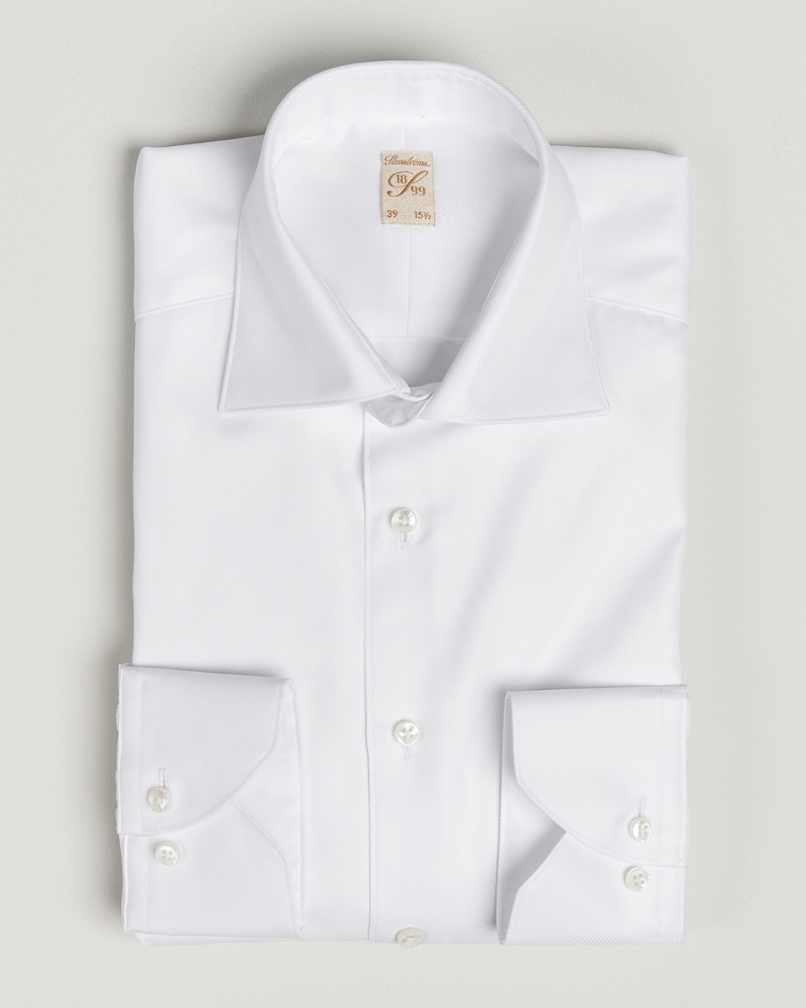 Stenströms 1899 Cotton Twill Shirt White – Vit