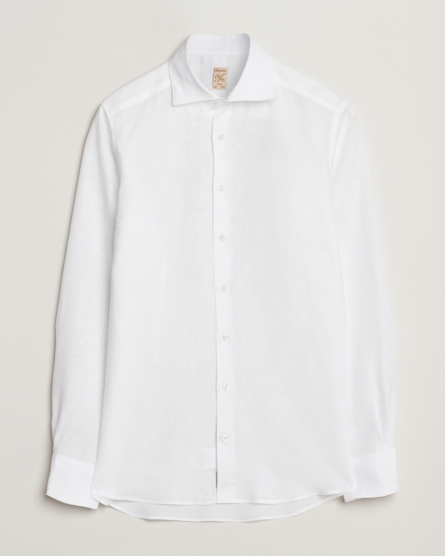 Stenströms 1899 Slim Linen Shirt White – Vit