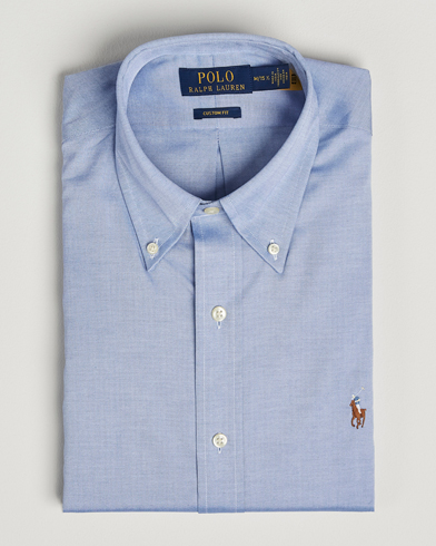 Polo Ralph Lauren Custom Fit Oxford Dress Shirt True Blue – Blå
