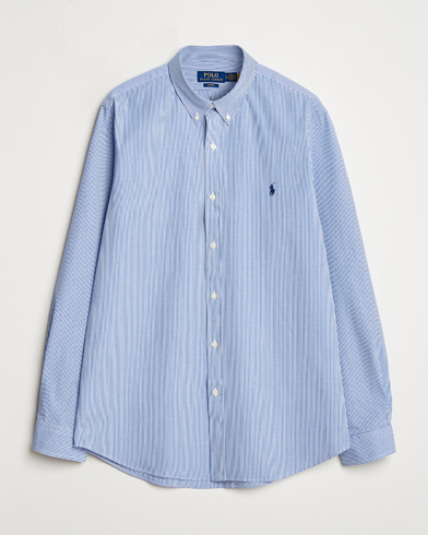 Herr | Business & Beyond - Casual | Polo Ralph Lauren | Slim Fit Poplin Shirt Blue/White Hairline Stripe