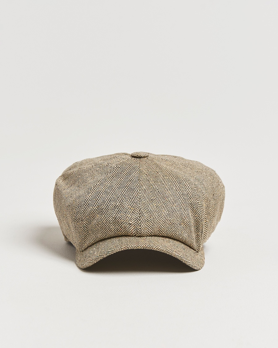 Wigéns Newsboy Retro Herringbone Cap Dark Olive – Grön