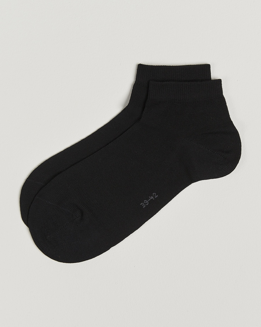 Falke Happy 2-Pack Cotton Sneaker Socks Black – Svart