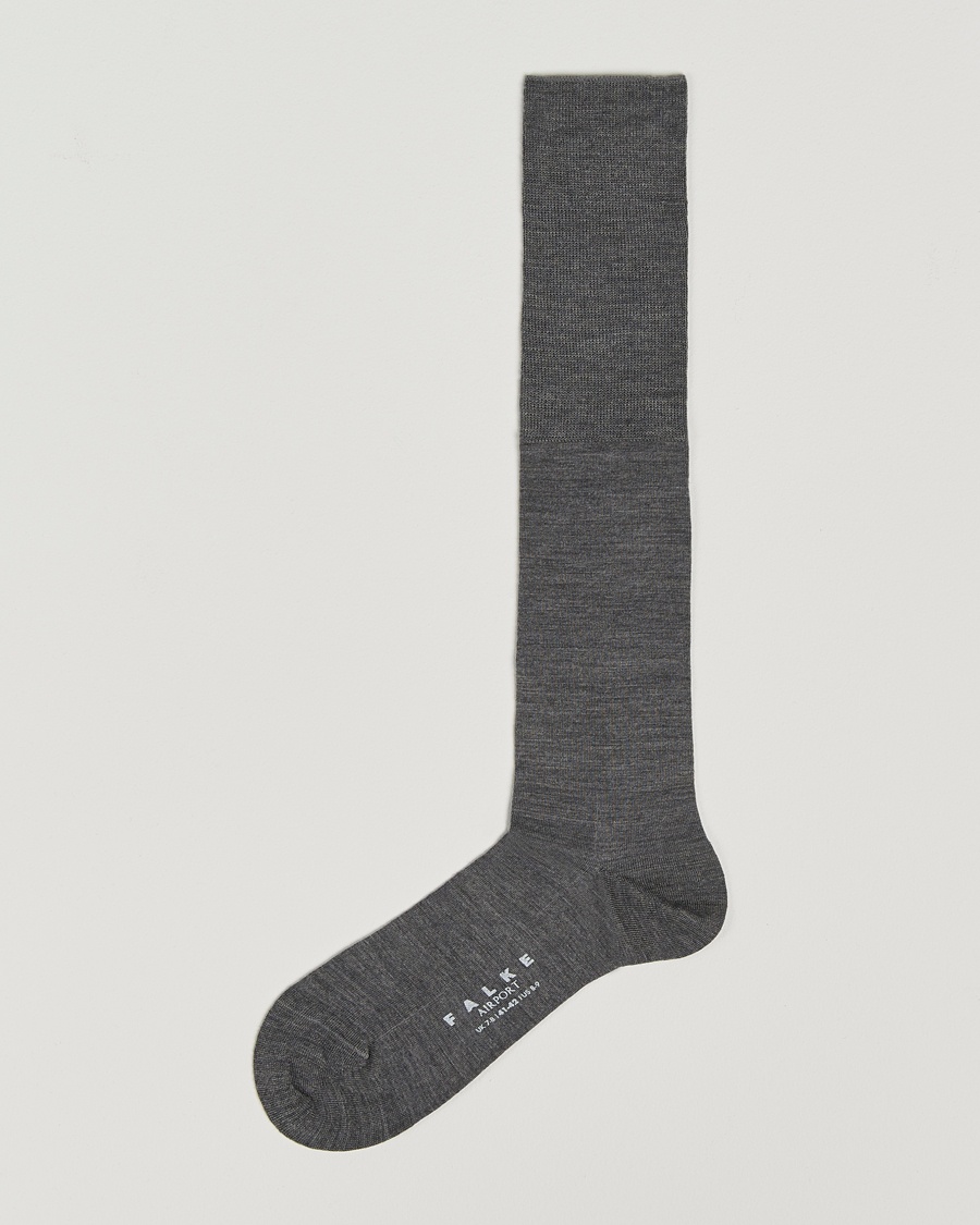 Herr | Strumpor | Falke | Airport Knee Sock Dark Grey