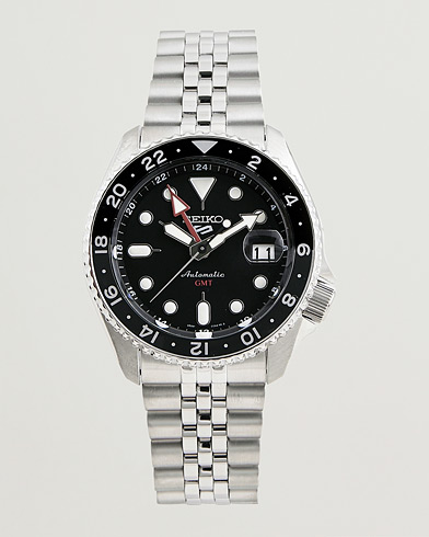 Herr | Senast inkommet | Seiko | 5 Sports Automatic GMT Diver Steel 42mm Black Dial