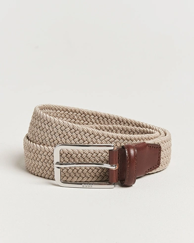 Herr | Business & Beyond - Formal | BOSS BLACK | Clorio Elastic Woven Belt Light Beige
