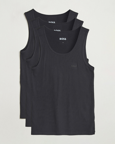 Herr | Business & Beyond - Formal | BOSS BLACK | 3-Pack Ribbed Tank Top Black