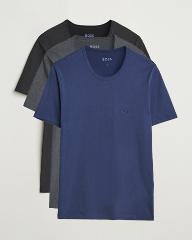 Herr | Business & Beyond - Formal | BOSS BLACK | 3-Pack Crew Neck T-Shirt Black/Blue/Grey