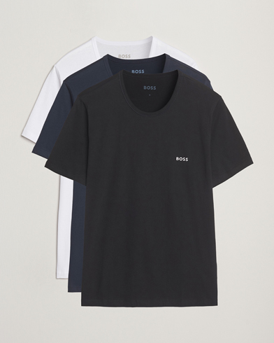 BOSS BLACK 3-Pack Crew Neck T-Shirt White/Navy/Black – Flerfärgad