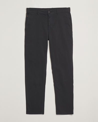 BOSS ORANGE Tapered Fit Cotton Chinos Black – Svart