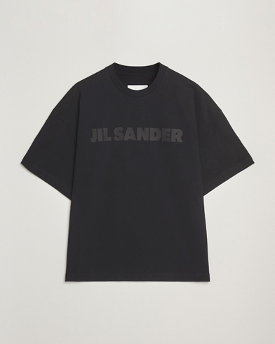 Jil Sander Round Collar Tonal Logo T-Shirt Black – Svart