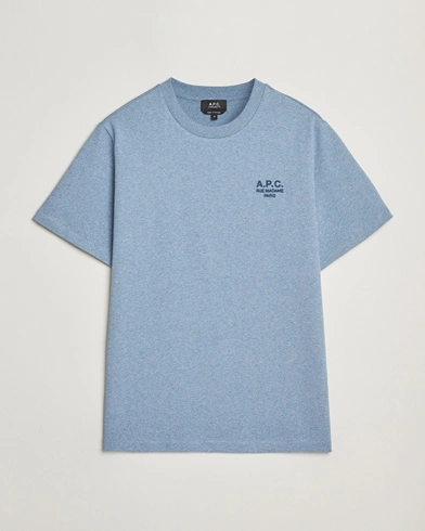 Herr | Business & Beyond - Casual | A.P.C. | Rue Madame T-Shirt Blue Melange/Navy