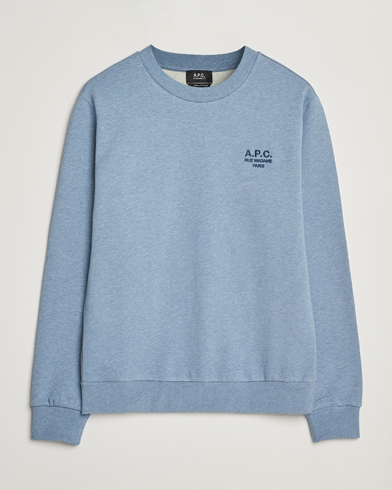 Herr | Business & Beyond - Casual | A.P.C. | Rue Madame Sweatshirt Blue Melange/Navy