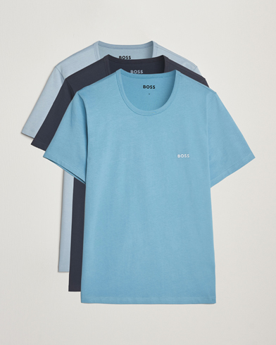 Herr | Kläder | BOSS BLACK | 3-Pack Crew Neck T-Shirt Blue/Aqua/Navy