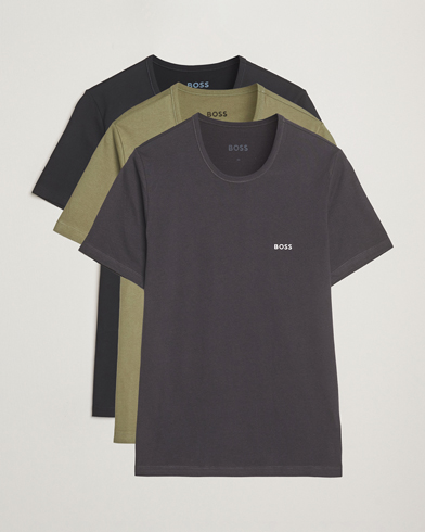 Herr | Senast inkommet | BOSS BLACK | 3-Pack Crew Neck T-Shirt Grey/Green/Black