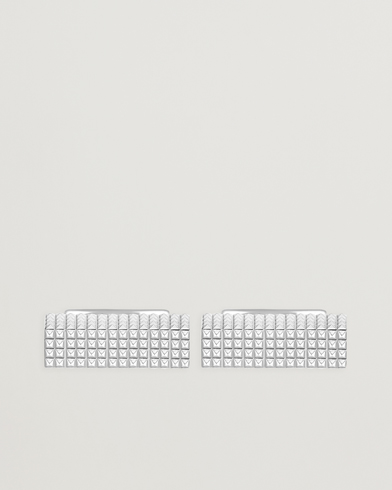 S.T. Dupont Cufflink Rectangle Diamond Head Silver – Silver