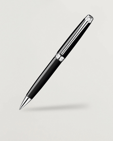 Caran d'Ache Caran d' Ache Léman Ballpoint Pen Ebony Black/Silver Plated – Svart