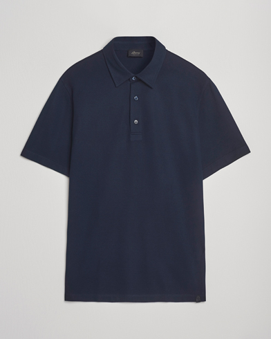 Brioni Short Sleeve Polo Piquet Navy – Blå