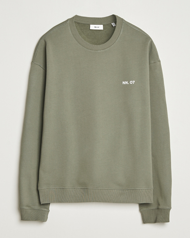 NN07 Dagon Crew Neck Sweatshirt Capers Green – Beige