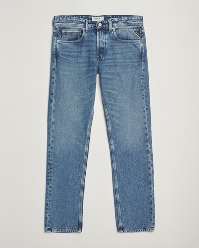 Replay Grover Straight Fit Rigid Jeans Light Blue – Blå
