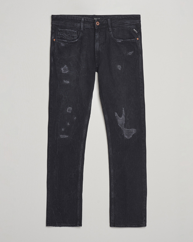 Replay Rocco Comfort Fit Stretch Jeans Washed Black – Svart