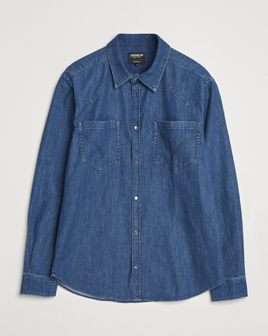 Dondup Pocket Denim Shirt Medium Blue – Blå