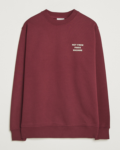 Drôle de Monsieur Slogan Sweatshirt Wine – Röd
