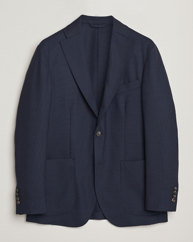 Eton Wool Lana Tech Soft Blazer Navy Blue – Blå