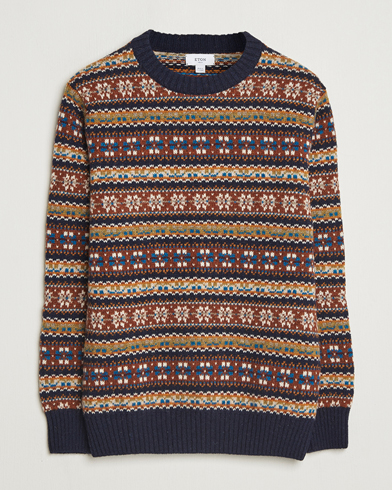 Herr | Eton | Eton Wool Knitted Fair Isle Sweater Multi