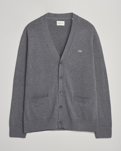 Gant Casual Cotton Cardigan Dark Grey Melange – Grå