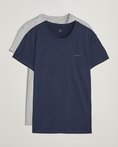 Gant 2-Pack Crew Neck T-Shirt Light Grey/Navy – Flerfärgad