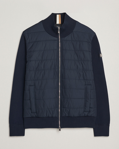 BOSS BLACK Hernest Hybrid Full Zip Dark Blue – Blå