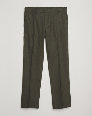 J.Lindeberg Soren Cash Stretch Flannel Trousers Forest Green – Grön