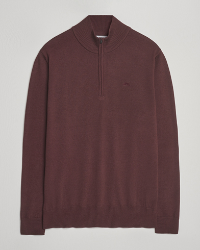 J.Lindeberg Kiyan Merino Half Zip Huckleberry – Brun