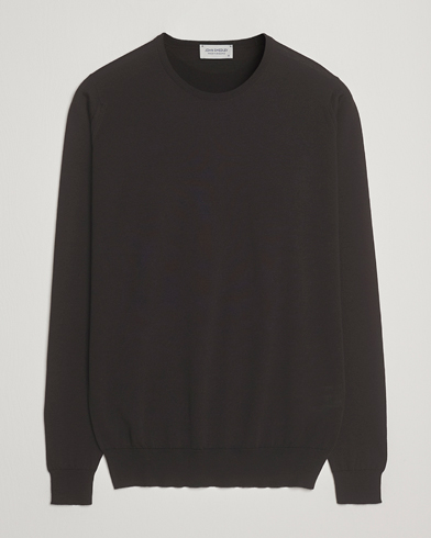 John Smedley Lundy Extra Fine Merino Crew Neck Faulkner Brown – Brun