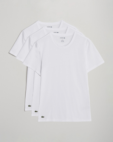 Lacoste 3-Pack Crew Neck T-Shirt White – Vit