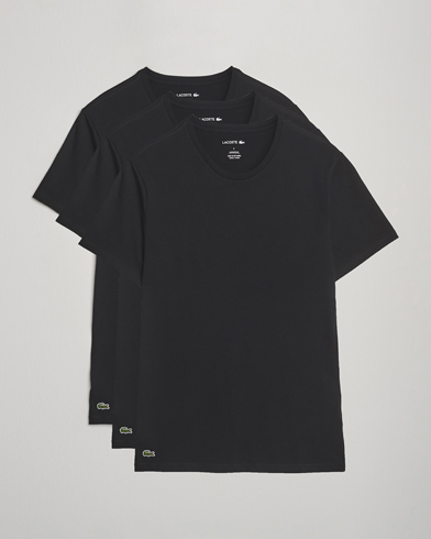 Lacoste 3-Pack Crew Neck T-Shirt Black – Svart
