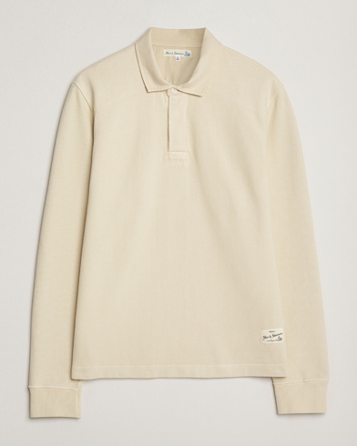 Merz b. Schwanen Relaxed Fit Vintage Cotton Rugby Shirt Nature – Beige