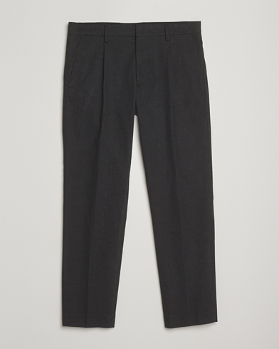NN07 Bill Wool Pleated Trousers Black Multi – Flerfärgad