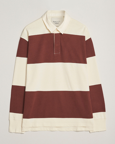 GANT 240 Mulberry Street Block Stripe Heavy Rugger Mahogany Brown/White – Flerfärgad