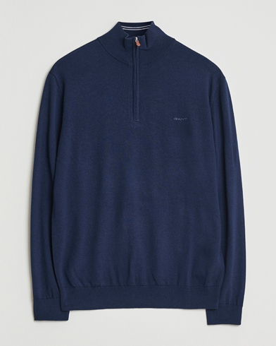 Gant Extrafine Merino Wool Half Zip Marine – Blå