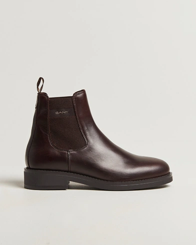 GANT Prepdale Leather Chelsea Boot Dark Brown – Brun